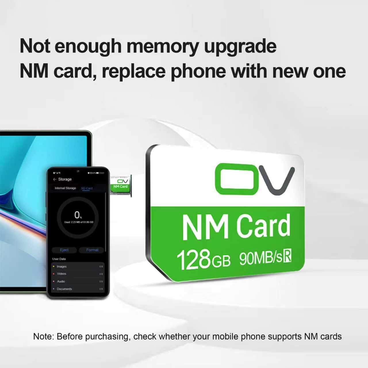 Amazon.com: OV NM Card 128GB 90MB/S Nano Memory Card Compatible